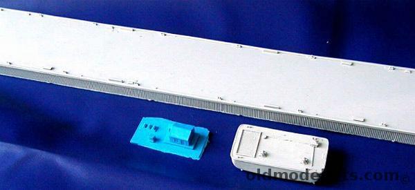 CM 1/350 Dock section  2 ft. long with barge plastic model kit